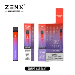 ZENX Air Puff 1000 Puffs Disposable Vape Pen - (Nic 2% 5 Vape/Box)