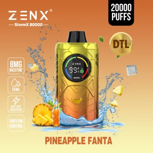 ZENX StormX 20000 Puffs Direct to Lung(DTL) Airflow Control Disposable Vape - 24ML