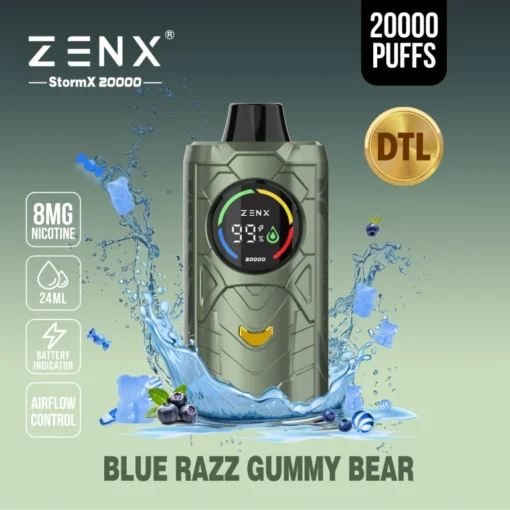 ZENX StormX 20000 Puffs Direct to Lung(DTL) Airflow Control Disposable Vape - 24ML