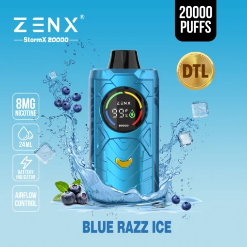 ZENX StormX 20000 Puffs Direct to Lung(DTL) Airflow Control Disposable Vape - 24ML